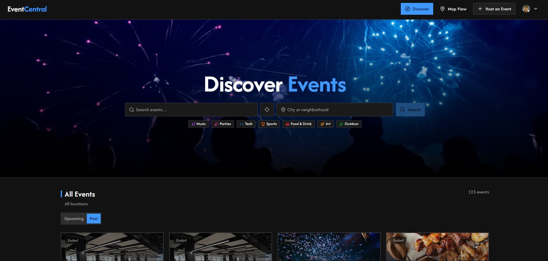 EventCentral screenshot