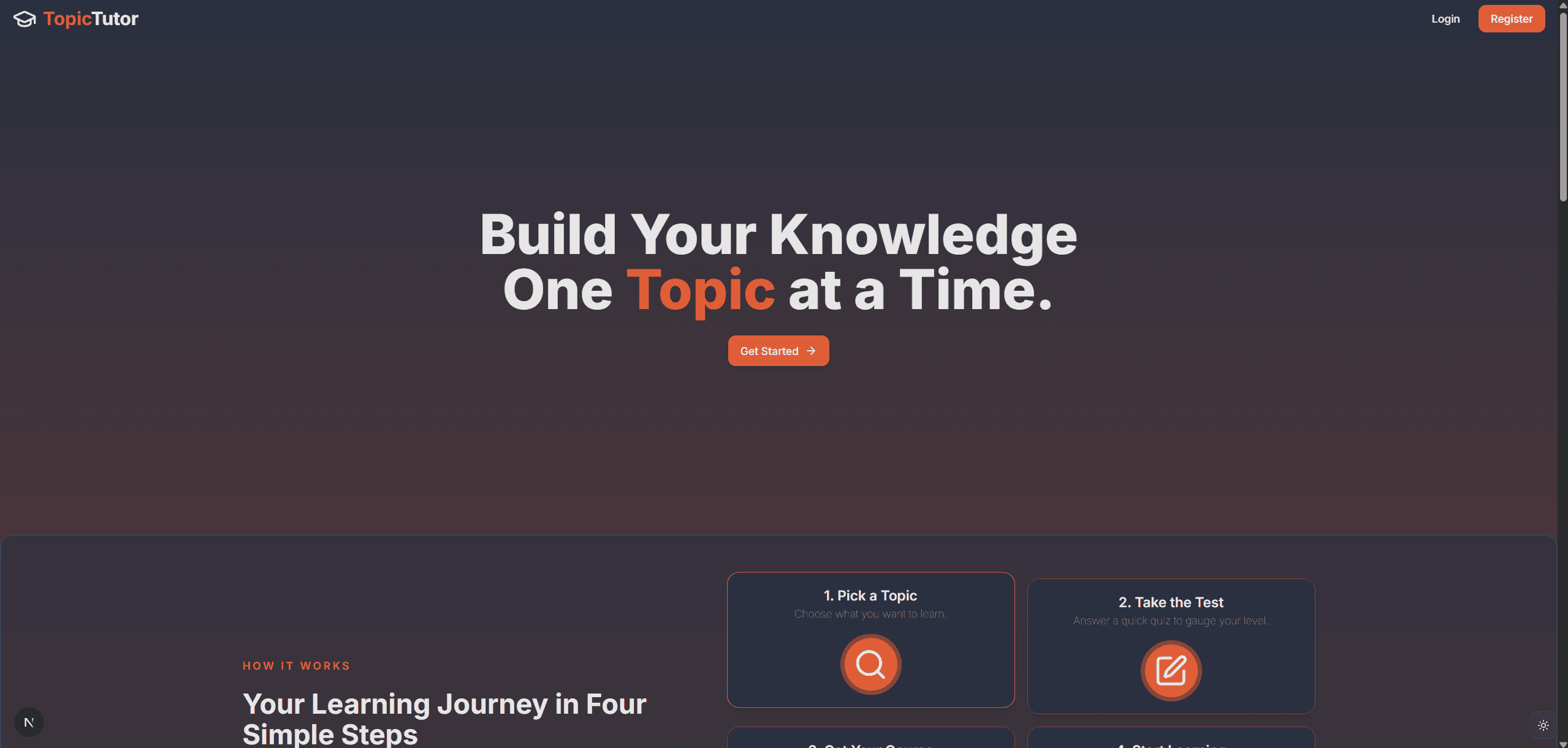 TopicTutor screenshot