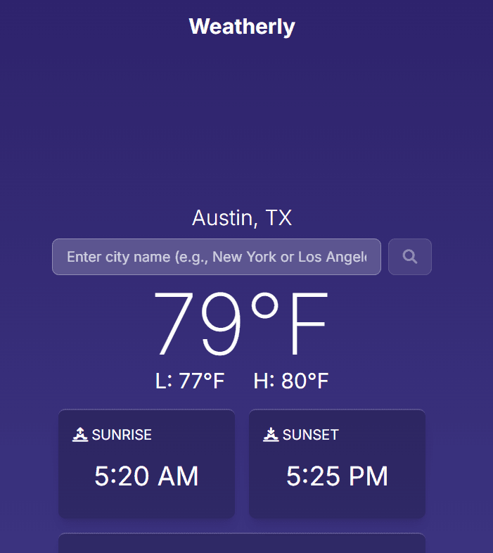 Weatherly screenshot